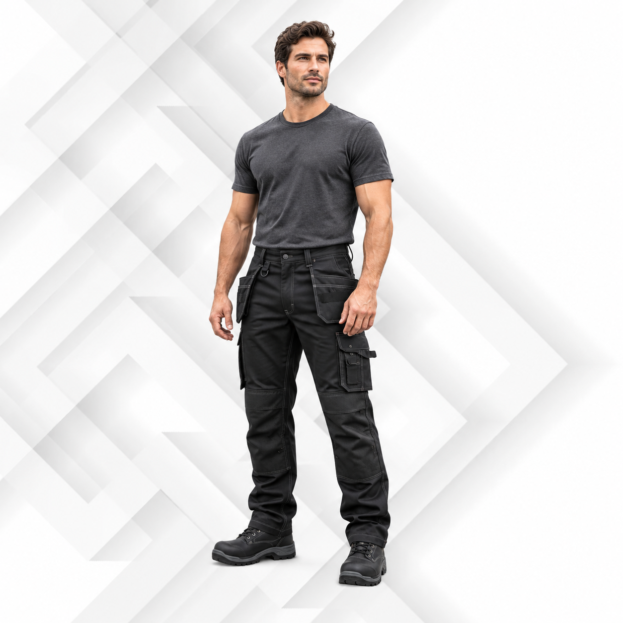 Black Utility Trousers