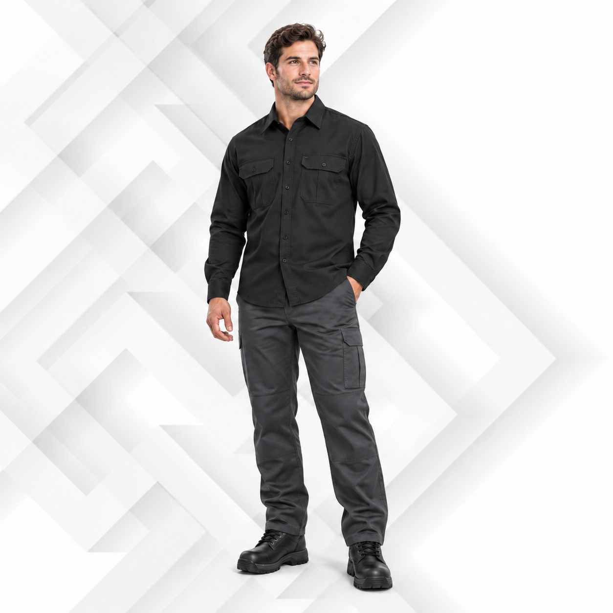 Black Industrial Work Shirt